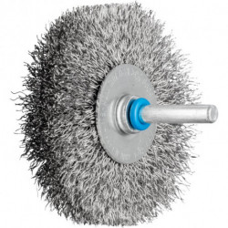 Brosse plate RBU 7015/6 INOX 030 D. 70 mm 6 mm épaisseur de fil 03 mm VA 15 mm