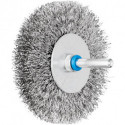 Brosse plate RBU 8015/6 INOX 030 D. 80 mm 6 mm épaisseur de fil 03 mm VA 15 mm
