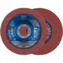 Disque à lamelles POLIFAN® A SGP CURVE ALU D. 125 mm granulation 40 radial alumi (Par 10)