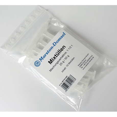 Mélangeur statique plastique 25g,50g 10 pcs./btl.MARSTON