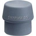 Tête de marteau à face souple Tête SIMPLEX-D.80mm TPE-menthe. gris moyen HALDER