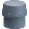 Tête de marteau à face souple Tête SIMPLEX-D.80mm TPE-menthe. gris moyen HALDER