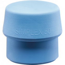 Tête marteau soft-face Tête SIMPLEX-D.80mm TPE-soft bleu soft HALDER