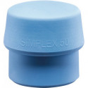 Tête marteau soft-face Tête SIMPLEX-D.80mm TPE-soft bleu soft HALDER