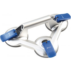 Ventouse 100kg Tête-D.120mm 3 têtes Alu.VERIBOR