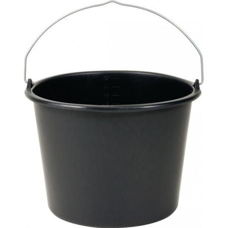 Seau de chantier Gripline-D 12l noir