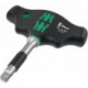 Manche tournevis 411 A RA dimension transversale 1/4 pouce Z.80 L.110mm alliage WS WERA (Par 2)
