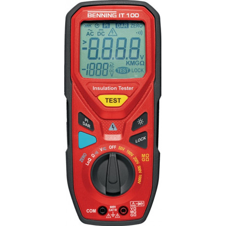 Appareil de mesure d'isolement/résistance IT 100 600 V 300 kΩ-20 GΩ BENNING