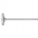 Mini brosse ronde RBU 1602/3 ST 0,10 D16xB2xL3 mm acier D. de la tige 3 mm PFERD (Par 10)