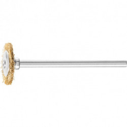 Mini brosse ronde RBU 1602/3 MES 010 D16xB2xL3 mm laiton PFERD (Par 10)