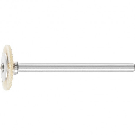 Mini brosse ronde RBU 1602/3 SBW D16xB2xL3 mm poils naturels blanc PFERD (Par 10)