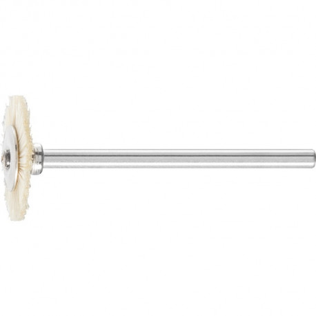 Mini brosse ronde RBU 1902/3 SBW D19xl2xL5 mm poils naturels blanc PFERD (Par 10)