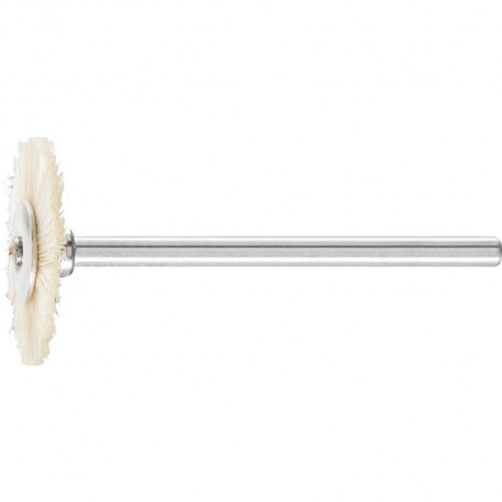 Mini brosse ronde RBU 2202/3 SBW D22xl2xL6 mm poils naturels blanc PFERD (Par 10)
