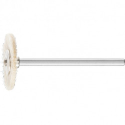 Mini brosse ronde RBU 2202/3 ZHW D22xl2xL6 mm poils naturels blanc PFERD (Par 10)