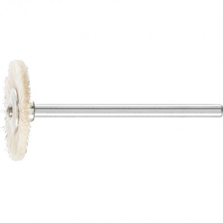 Mini brosse ronde RBU 2202/3 ZHW D22xl2xL6 mm poils naturels blanc PFERD (Par 10)
