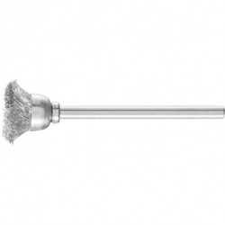 Mini brosse boisseau TBU 1503/3 ST 0,10 D15xl3xL5 mm acier D. de la tige 3 mm PFERD (Par 10)