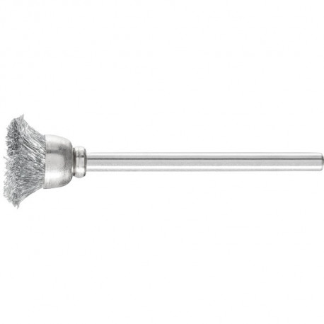 Mini brosse boisseau TBU 1503/3 ST 0,10 D15xl3xL5 mm acier D. de la tige 3 mm PFERD (Par 10)