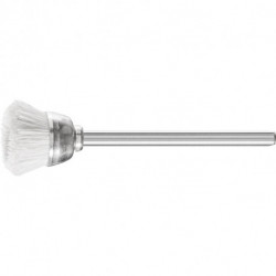 Mini brosse boisseau TBU 1803/3 ZHW D18xB3xL6 mm poils naturels blanc PFERD (Par 10)