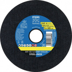 Disque à tronçonner STEELOX BOX D125x1,6mm série INOX alésage 22,23mm boîte de 25 pièces PFERD