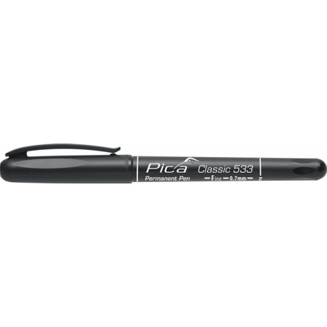 Marqueur permanent Pica CLASSIC ligne noire B.0.7mm pointe conique PICA (Par 10)