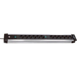 Multiprise Premium Alu Line 16 A 230 V Steckd.12 3m H05VV-F 3x1.5 mm²