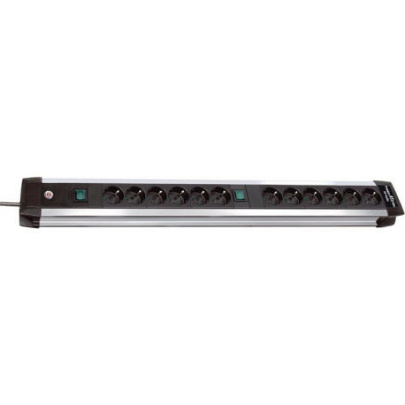 Multiprise Premium Alu Line 16 A 230 V Steckd.12 3m H05VV-F 3x1.5 mm²