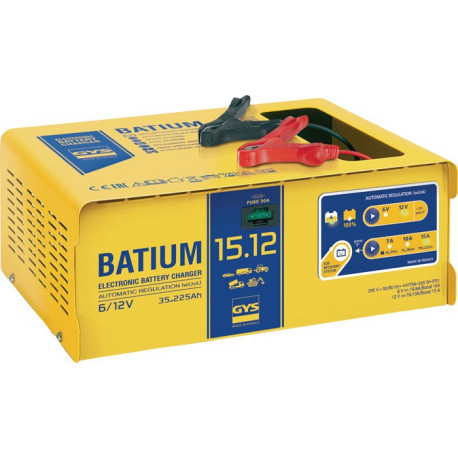 Chargeur de batterie BATIUM 15-12 6 / 12 V effectif : 11 / arithmétique : 7-10-1