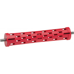 Rouleau lisse adapté seau presse roul. carr. Speedy avec axe métallique rouge
