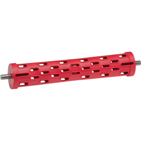 Rouleau lisse adapté seau presse roul. carr. Speedy avec axe métallique rouge