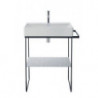 Insert en verre DU dans les consoles métalliques DuraSquare 003115+16 Cubic line