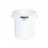 Fût polyvalent blanc 38 l PE D. extérieur 400xH435 mm RUBBERMAID