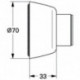 Rosace Grohe pour S-connexion DN15 70mm blanc