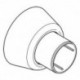 Rosace Grohe pour S-connexion DN15 70mm blanc