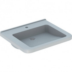 Geberit Waschtisch RENOVA COMFORT Square barrierefr m HL o ÜL 650x550mm weiß KT