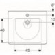 Geberit Waschtisch RENOVA COMFORT Square barrierefr m HL o ÜL 650x550mm weiß KT