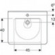 Geberit Waschtisch RENOVA COMFORT Square barrierefr m HL o ÜL 650x550mm weiß KT