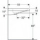 Geberit Waschtisch RENOVA COMFORT Square barrierefr m HL o ÜL 650x550mm weiß KT