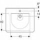 Geberit Waschtisch RENOVA COMFORT Square barrierefr m HL o ÜL 650x550mm weiß KT