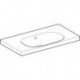 Geberit Waschtisch ACANTO 900x482mm m Abl. u ÜL ohne Hahnloch weiß