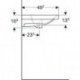 Geberit Waschtisch ACANTO 900x482mm m Abl. u ÜL ohne Hahnloch weiß