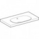 Geberit Waschtisch ACANTO 900x482mm m Abl. u ÜL ohne Hahnloch weiß