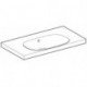 Geberit Waschtisch ACANTO 900x482mm m Abl. u ÜL ohne Hahnloch weiß