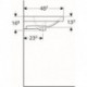 Geberit Waschtisch ACANTO 900x482mm m Abl. u ÜL ohne Hahnloch weiß