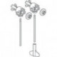 GE bidet montage mural EFF2 set complet pour montage de sous