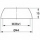 Couvercle rosace 44041826 Grohe EICHELBERG chroméeavec cartouche 40mmavec côté. Levier GROHE