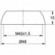 Cache rosace 44042026 Grohe EICHELBERG chroméeavec cartouches K35 / 40mm GROHE