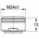 Mousseur 440436 XtraClean Filetage extérieur M 24 x 1 chromé