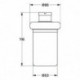 Bouteille de rechange distributeur de savon 40179 soie métal