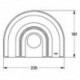 Rosace Grohe 47459 chromé mat