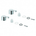 Poignée GROHE paire Lineare 48316 Markierung bleu/rouge chromé